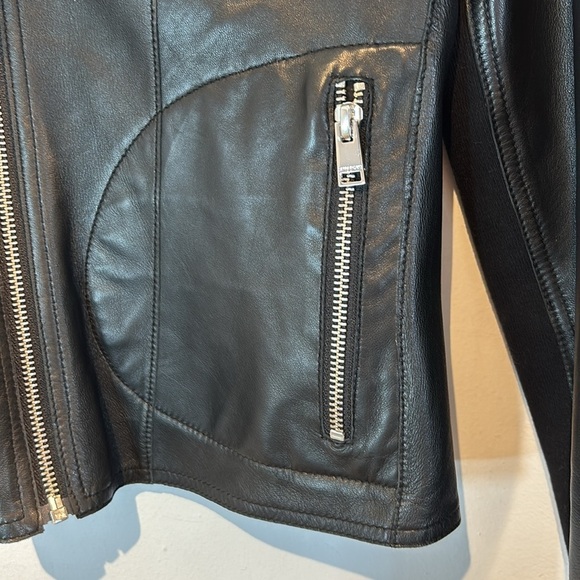 Lamarque CHAPIN | REVERSIBLE LEATHER BOMBER black-silver size small - Picture 12 of 14